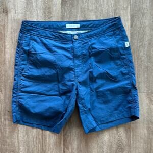 Onia The Calder 7.5" Navy Swim Trunks Size 32 Mesh Lined Pockets